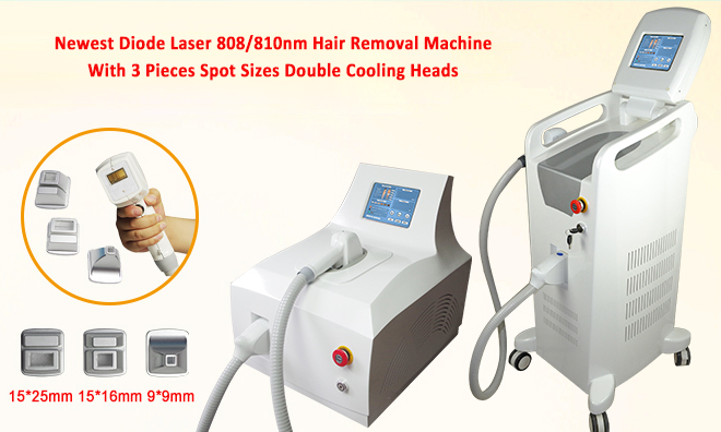 Refrigeración por aire de la máquina portátil del retiro del pelo del laser del diodo de la onda continua 810nm